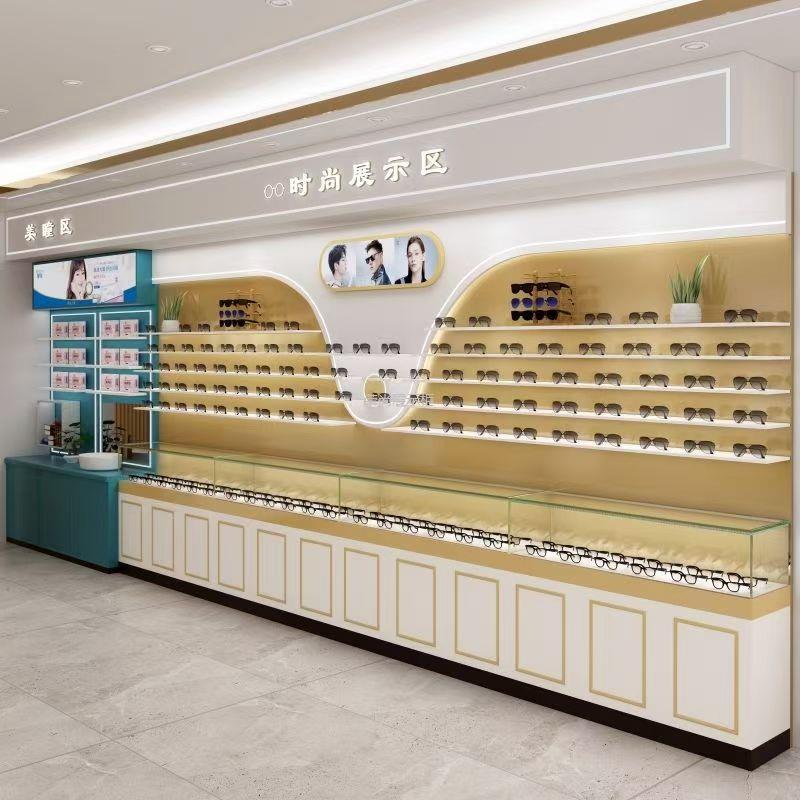 眼镜店专用展示柜防尘LED灯光可调节珠宝展柜烤漆玻璃展示柜展架