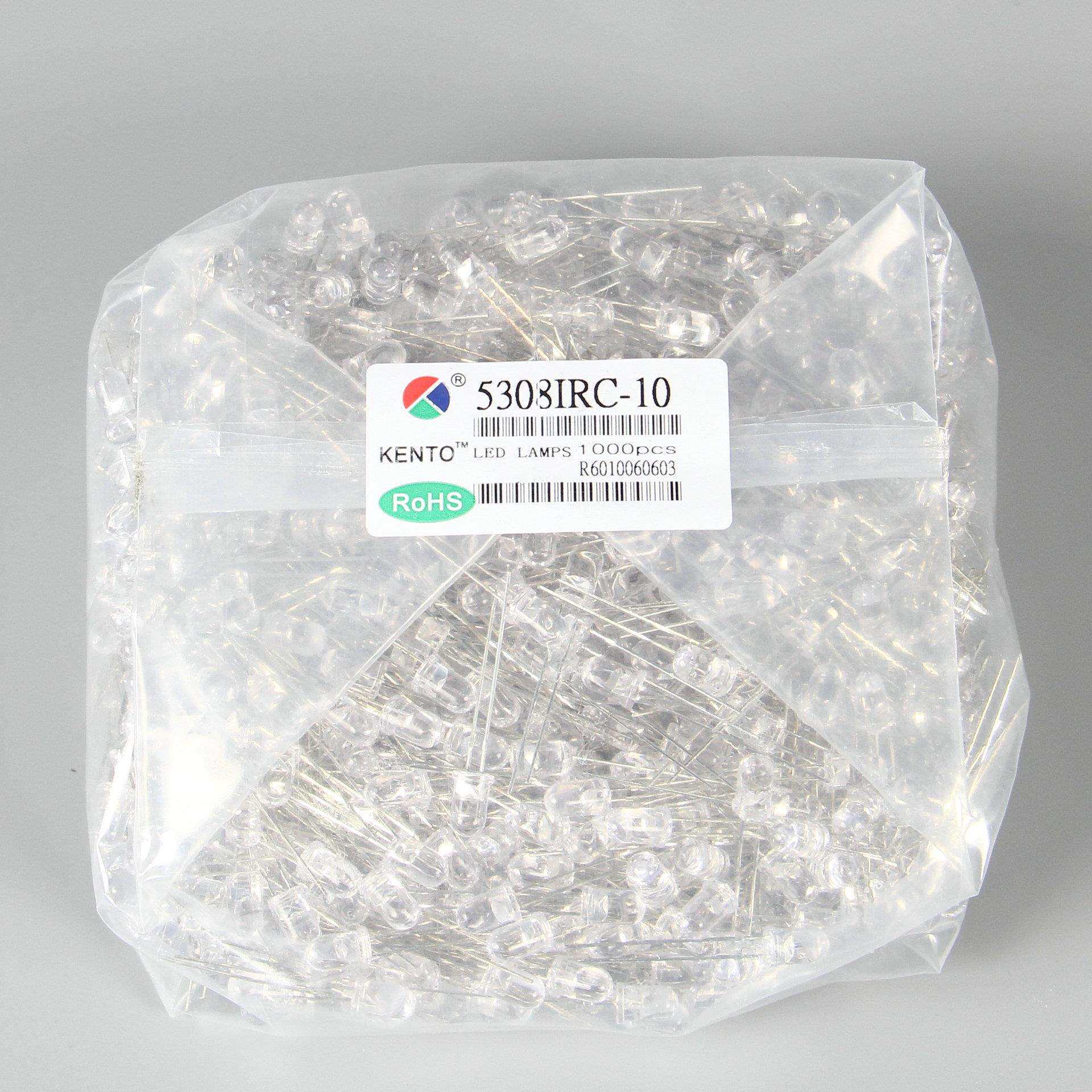 厂家供应940发射管直插式LED发射管5MM圆头有边透明发射管