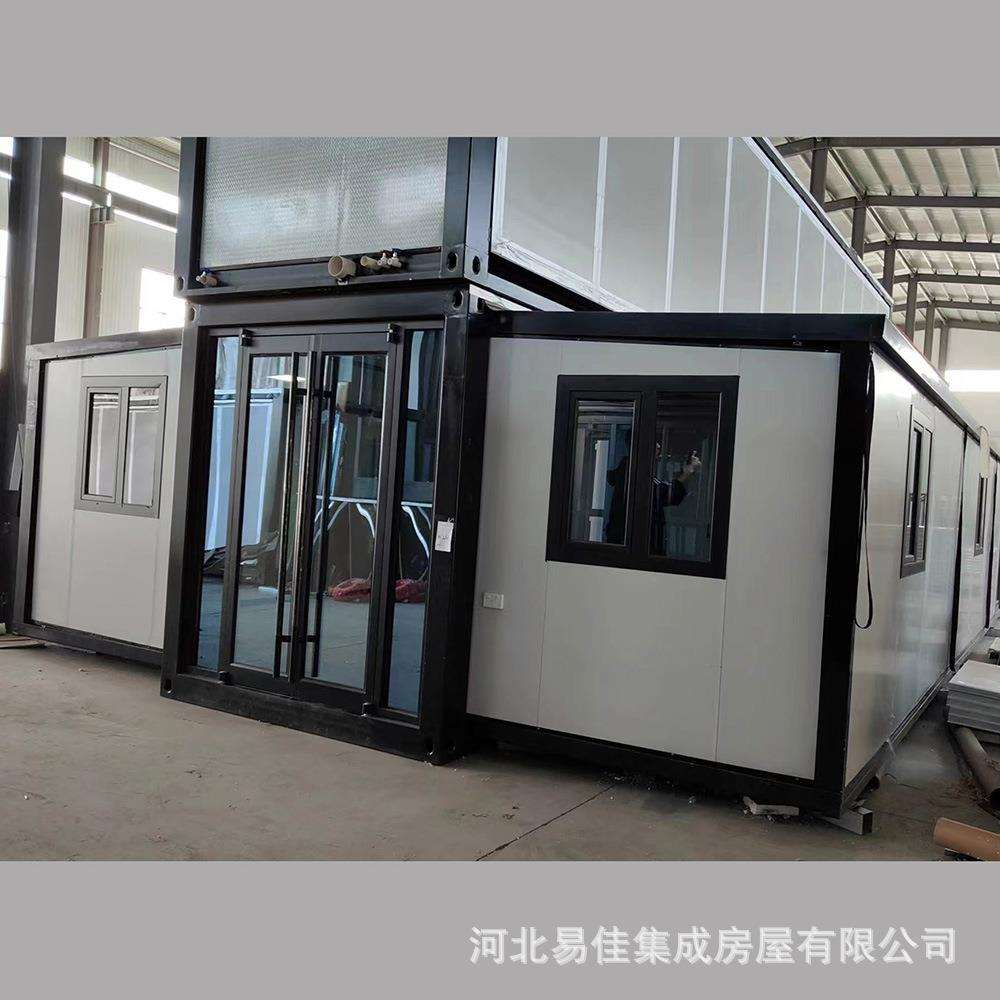 户外集装箱折叠拓展房20尺三合一双翼集装箱带装修可移动住人房屋