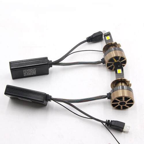 汽车LED大灯V7APP可调色3000K-6500K H1远光灯9005车灯改装