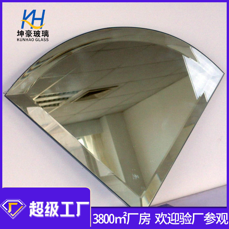 玻璃厂专业生产5mm 6mm 银镜 灰镜 有色镜片加工磨边打孔等