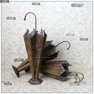 美式怀旧铁皮雨伞架伞桶创意手工铁艺花桶门店摆设装饰雨具收纳架