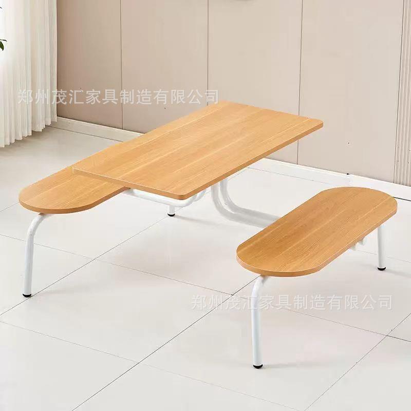 学校公司食堂连体餐桌椅商用高档早餐店快餐店桌椅组合厂家直发
