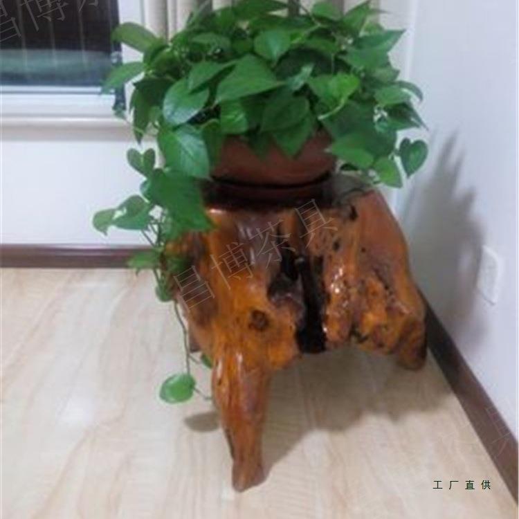 天然原木根雕凳子茶几坐凳花架底座木墩摆件实木树桩木凳树根木桩