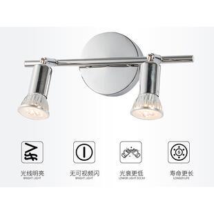 跨境单头射灯圆形双头/三头可调节led明装GU10超亮