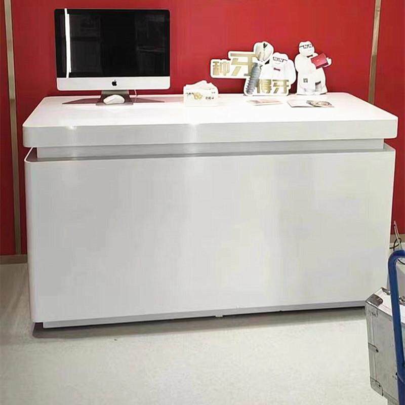 烤漆中岛展示台智能锁数码产品体验台手机展示柜发光长方形体验桌