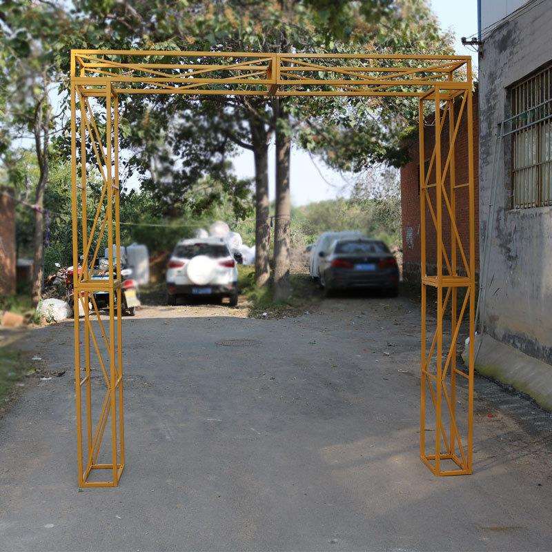 金色架子婚庆桁架方形拱门架子背景装饰圆形花门架子婚庆道具装饰