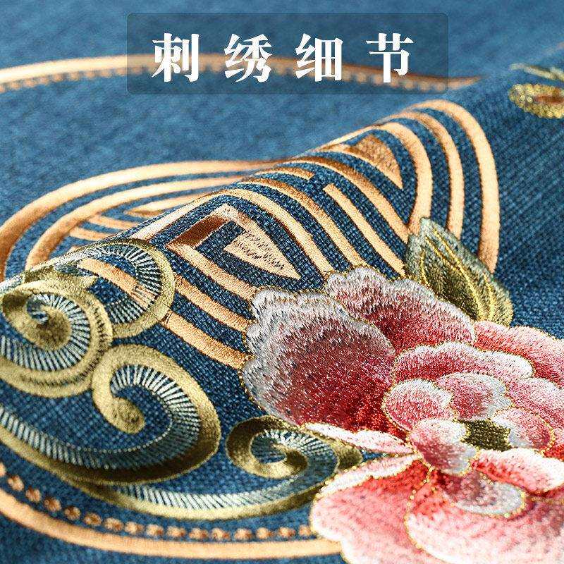 新中式电视柜防尘布长条装饰垫布客厅茶几盖布防水茶台桌布茶桌布