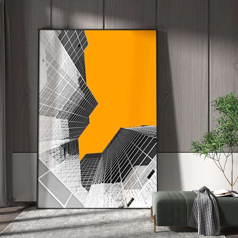 大幅落地画客厅装饰画 现代简约北欧抽象画大气办公室挂画玄关画