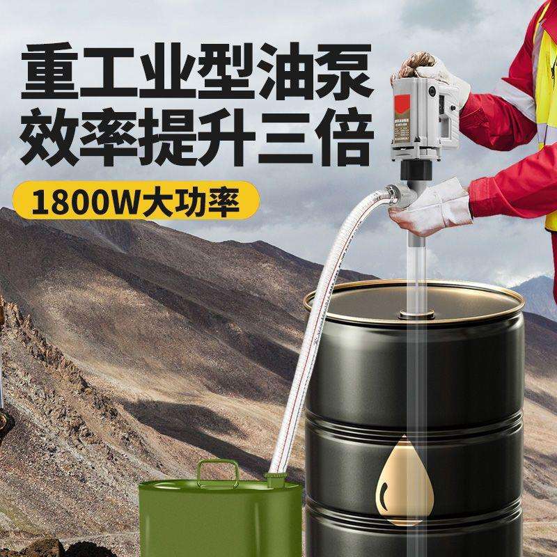 加油机手提式大功率电动抽桶油泵220V油桶泵柴油泵抽油器加油泵
