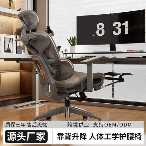 人体工学椅电脑椅转椅家用舒适久坐电竞椅男生可躺办公椅子靠背椅