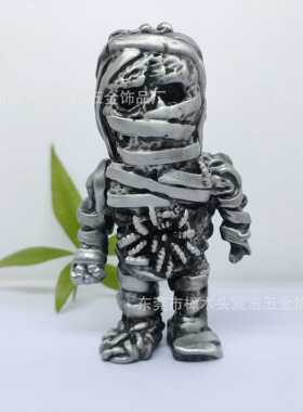 3D立体铅锡合金工艺品摆件 低温锌合金公仔 硅胶甩模电镀金属公仔