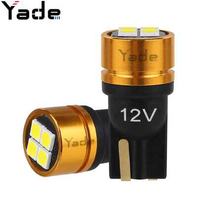 雅德汽车LED小灯高亮T10 3030 4SMD示宽灯解码阅读灯 牌照灯w5w