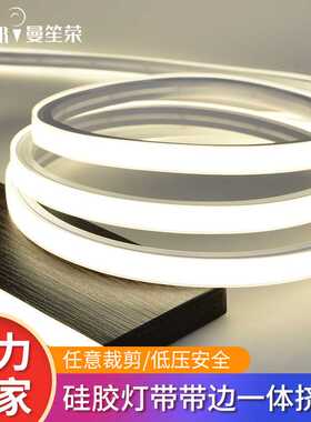 自粘220V嵌入式线形灯带槽led柔性硅胶条软套管12v24低压护眼节能