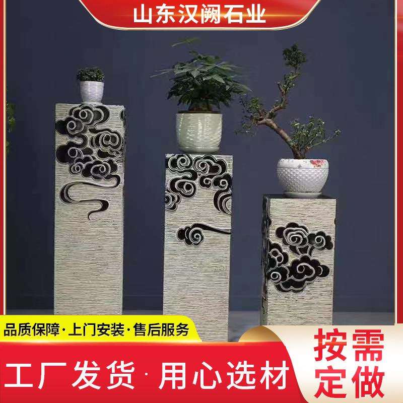 金蟾造景麒麟装饰十二生肖石柱拴马桩石雕仿古狮子青石貔貅栓马庄
