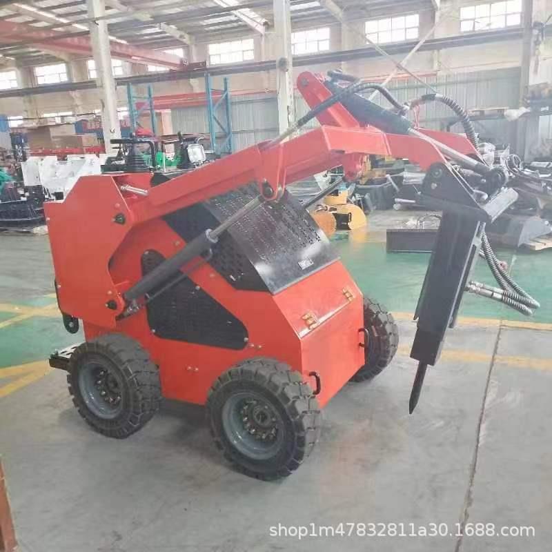 出口荷兰小型滑移装载机百利通动力多用迷你铲车轮式四驱推土车