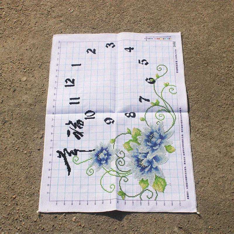 绣好的纯手工十字绣成品幸福时钟表清新简约客厅小件画不带框