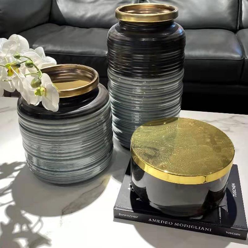 现代简美式陶瓷花瓶摆件客厅插花客厅餐桌花瓶插花摆饰