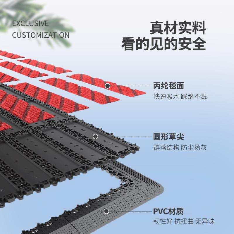 商用pvc雪天防滑地垫进门入户门口台阶户外迎宾酒店脚垫防水地毯