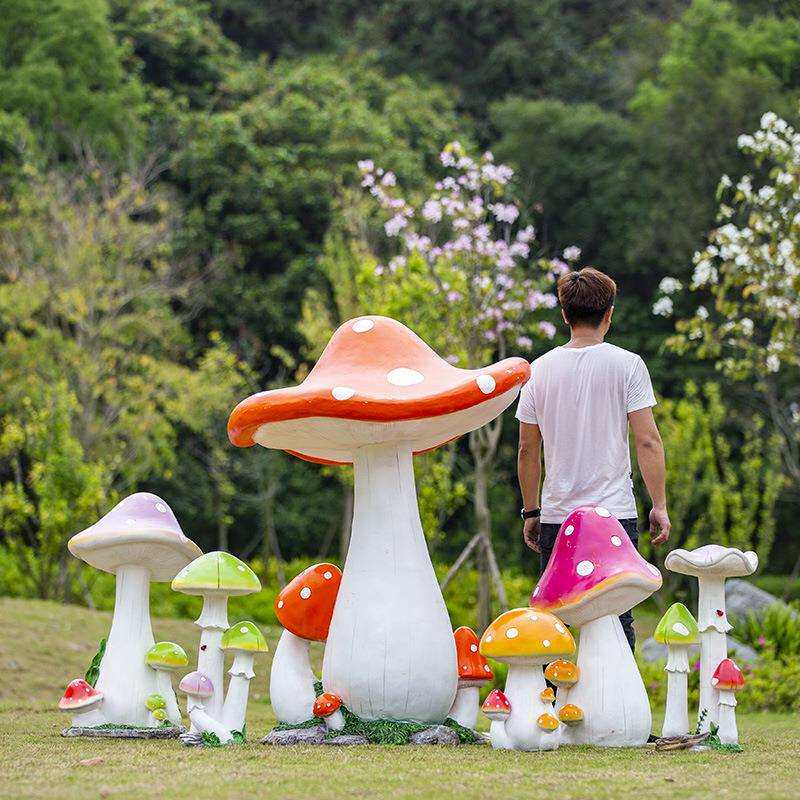 户外仿真蘑菇花园庭院幼儿园林景观装饰小品植物模型雕塑大摆件