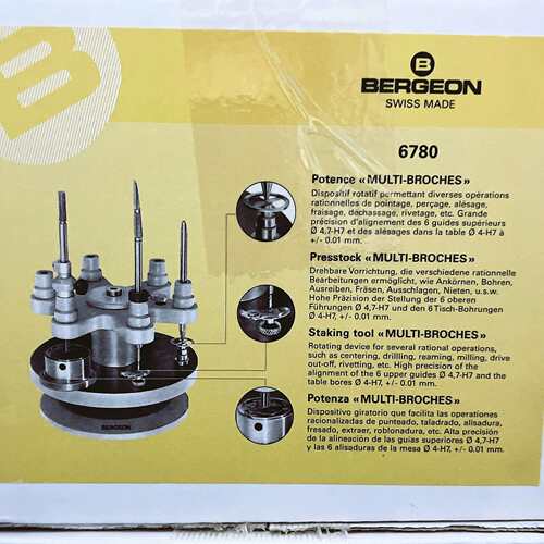 修表工具 瑞士博格 BERGEON 6780 表撞 中心定位 钻孔
