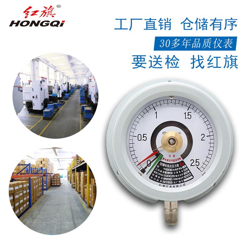 红旗牌仪表YX-160BEXdllCT4/BT6开关量信号控制 防爆电接点压力表
