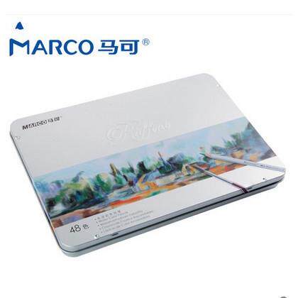 MARCO马可7120马克水溶性彩色铅笔24|36|48色铁盒装水溶彩铅套装