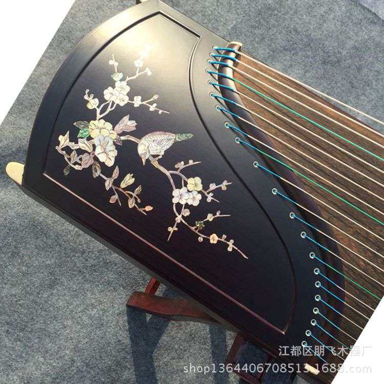 扬州古筝 古筝 檀木专业演奏古筝 贝雕荷花古筝 混批古筝