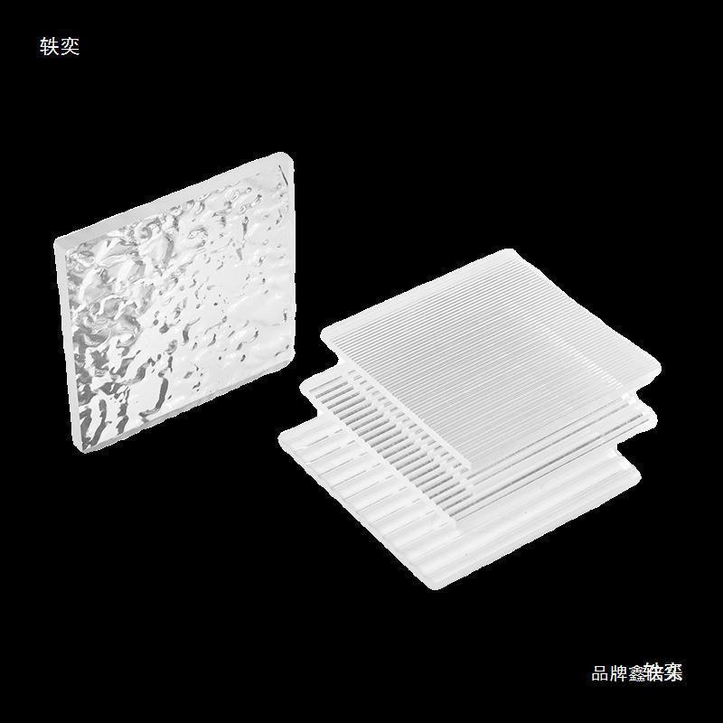 透明亚克力碎冰纹彩色石头纹镜面板宽条纹玻璃板切割款到发货