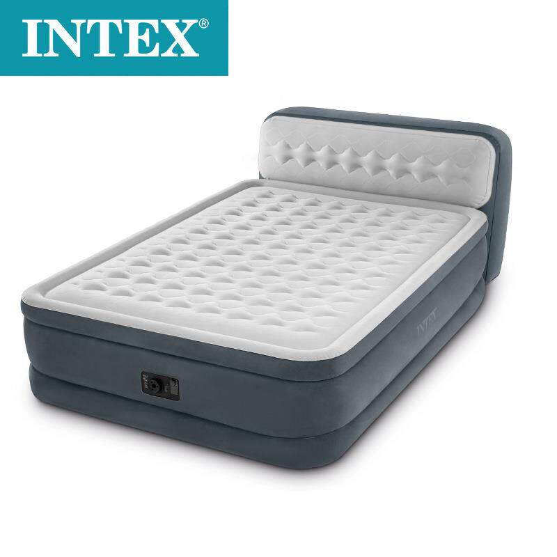INTEX64448植绒内置电泵充气床垫家用户外便携式折叠pvc现代简约
