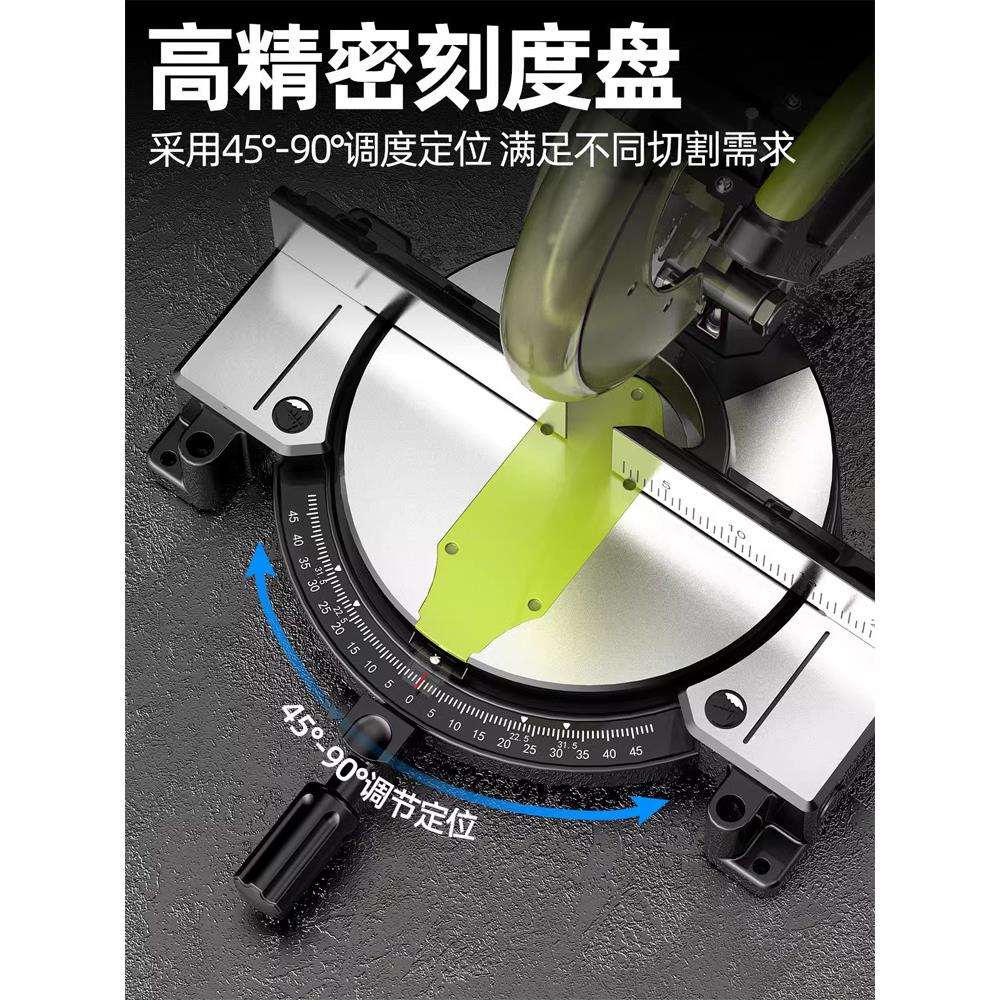 锯铝机介铝合金高精度45度角型材木工专用切割机220V多功能斜切锯