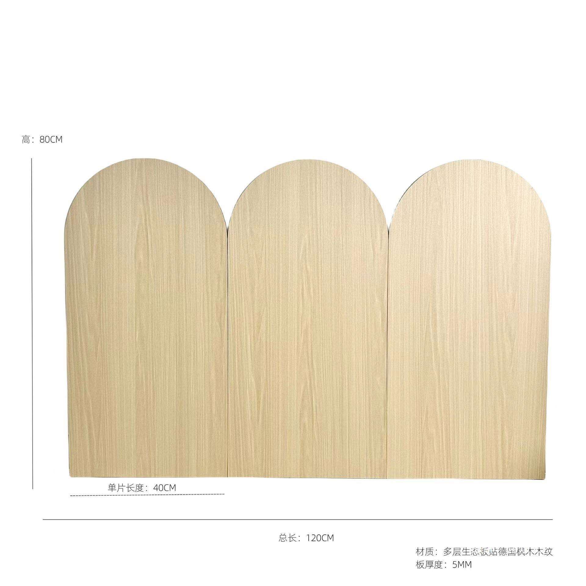 遮挡屏原木拍照道具可折叠装饰隔断中古移动木质背景板儿童房详情