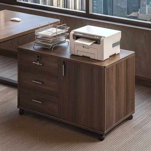 文件柜办公室桌下小边柜侧柜收纳置物侧边储物打印机放置柜子矮柜