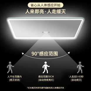 ZQ大尺寸led智能浴室镜带灯壁挂墙卫浴防雾镜卫生间镜子触摸屏