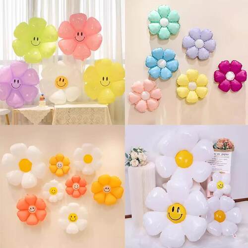 笑脸小雏菊铝膜气球套装