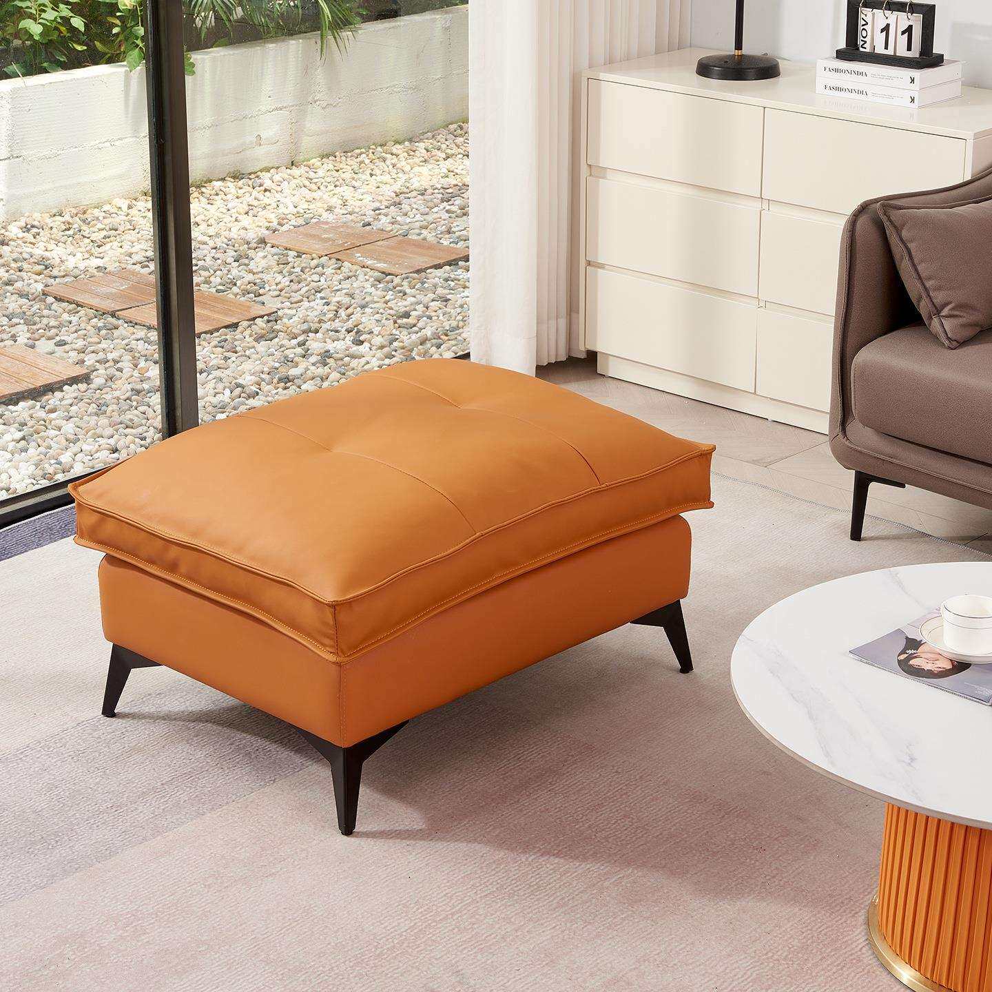 沙发脚踏凳单个轻奢家用客厅贵妃位加长搁脚凳放腿方塌沙gω