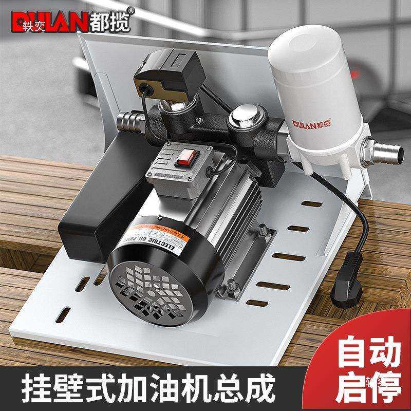 吨桶抽油泵套装挂壁式电动自吸油泵12v24v220v柴油加油机带过滤器
