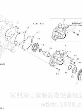 65.06512-0010冷却水泵盖L136T斗山