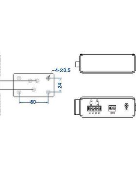 三旺 IMC100-2T1F(SFC20KM1310NM)-P48 2路以太网口转1路光