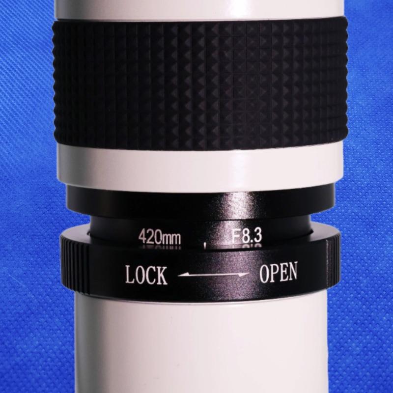 420-800mm F8.3-16手动镜头变焦远摄镜头全画幅单反探月拍鸟摄影