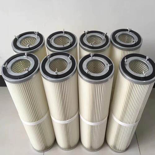 覆膜聚酯纤维无纺布覆膜防三防滤纸工业除尘器滤芯滤筒工厂使用