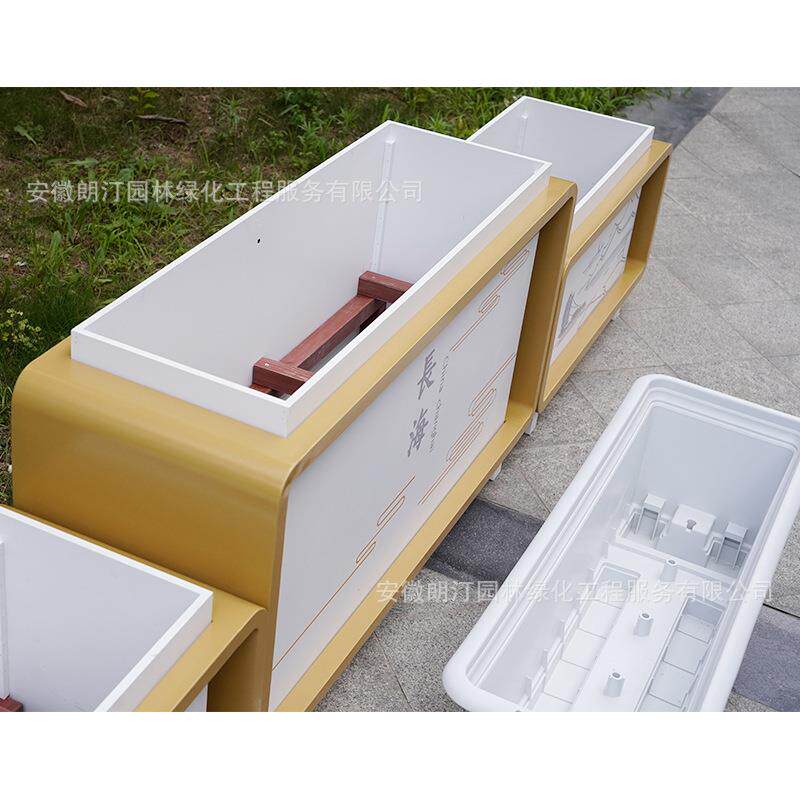 朗汀行道树景观绿化花钵市政广场隔断花槽镀锌花箱户外长方形
