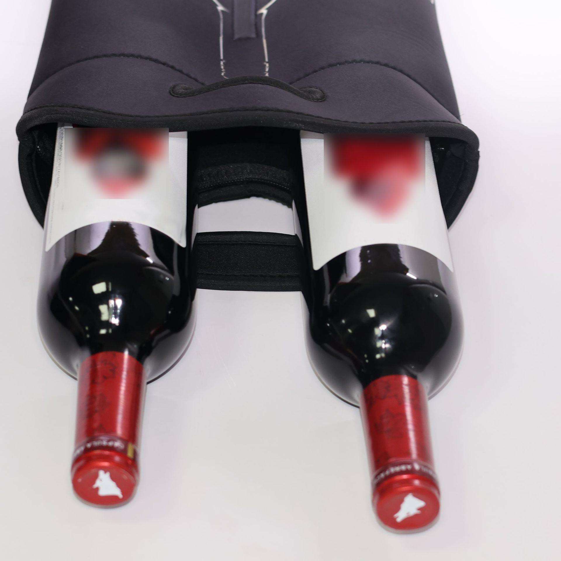 厂家直供潜水料两瓶装套 红酒瓶套2支装 香槟瓶套 便携红酒保护套