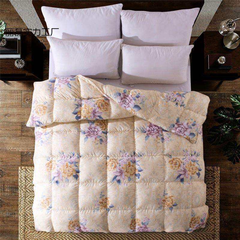 羽绒 被壳 棉质自充绒羽绒被半成品防钻绒毛子高密内胆芯防羽面料