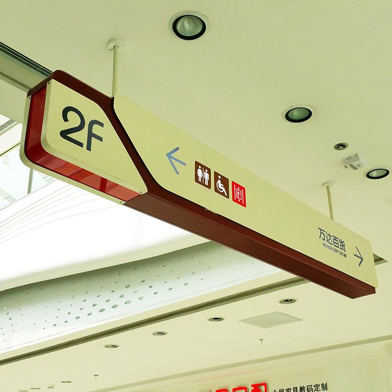 吊牌灯箱广告牌制作 商场超市双面发光吊牌灯箱 led镂空吊牌灯箱