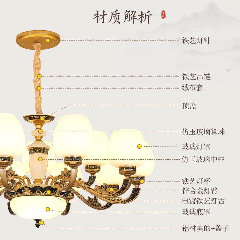 欧式吊灯客厅吊灯家用餐厅简约led房间灯饰酒店大堂民宿轻奢玻璃