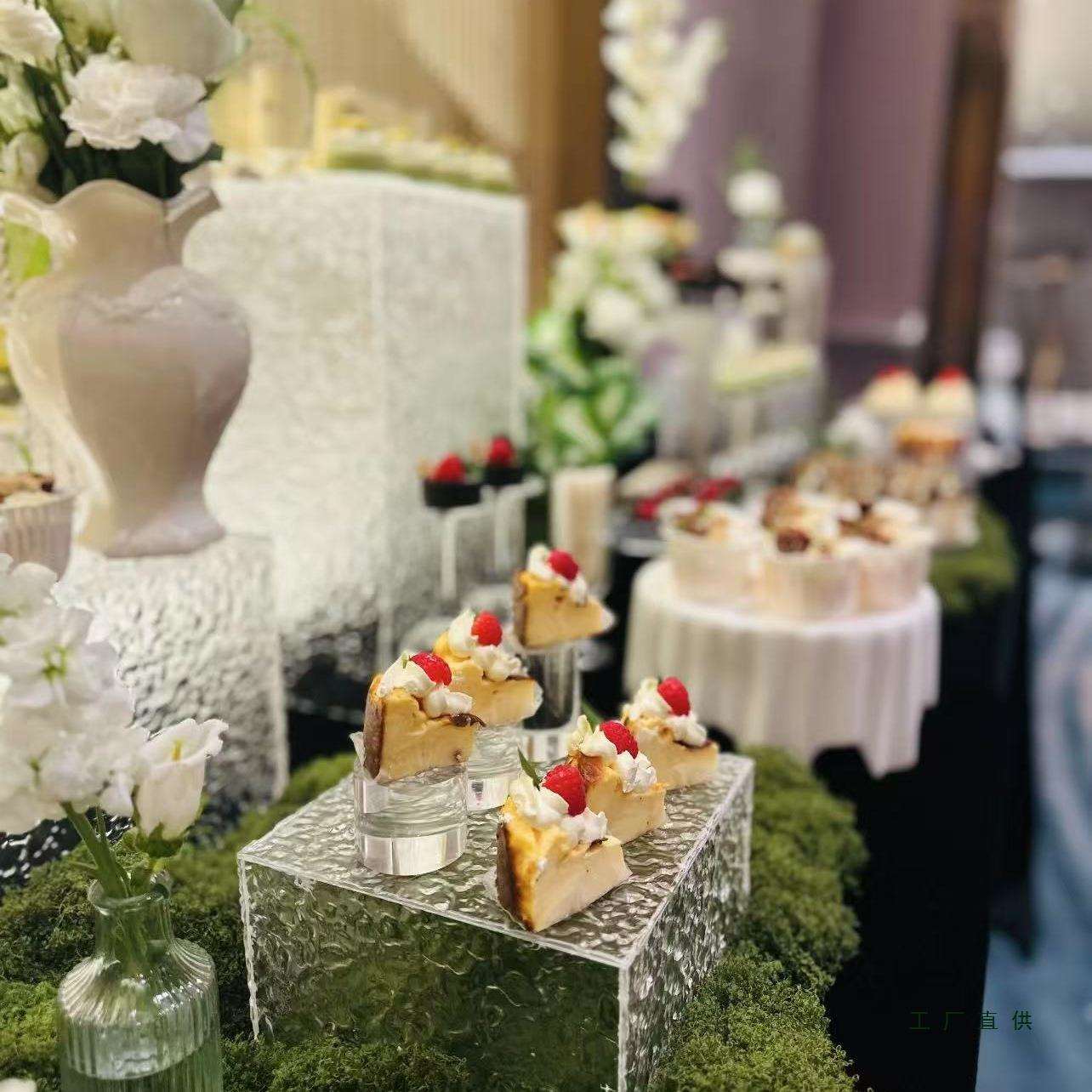 甜品台自助餐食物展示架亚克力婚礼冷餐酒店商务茶歇摆件布置套装