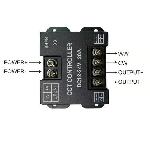 驱动LED灯带三色分段变光控制器恒流智能双色温调光控制器
