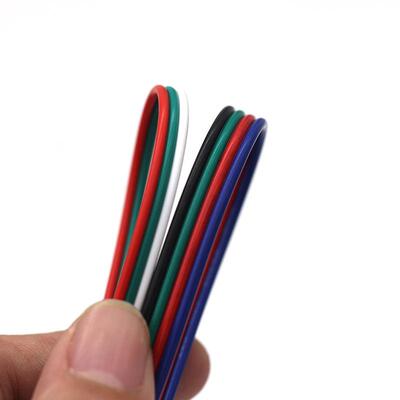 纯铜镀锡RGB排线22/20AWG电子LED灯带延长线3p4p并线灯条连接线