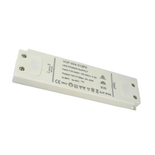 36W12V24V CE EMC CCC ROHS SAA ERP IP44 65塑料壳高PF薄LED电源